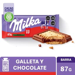 Chocolate en Barra con Galleta Sandwich Milka 87 g