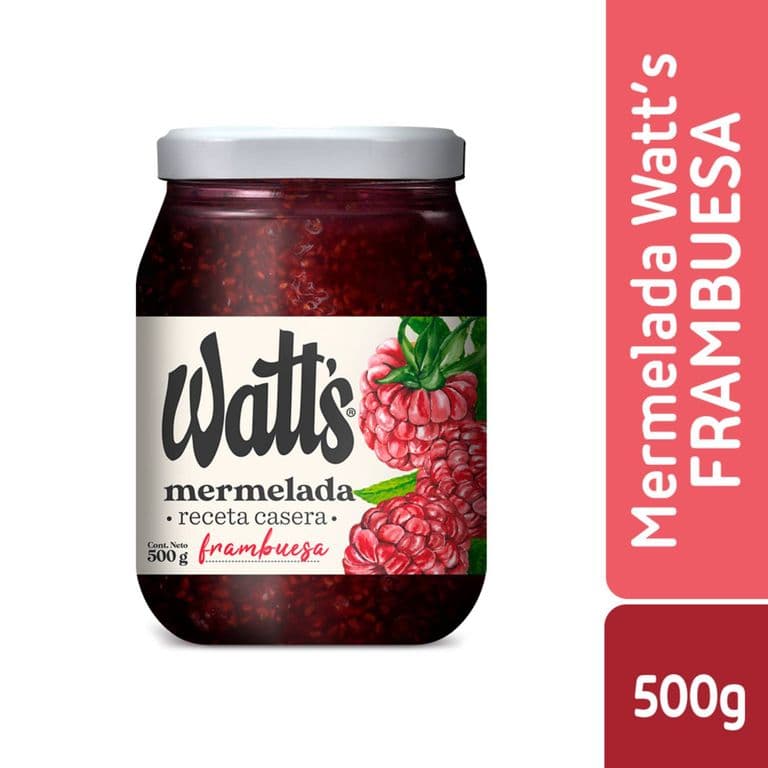 Mermelada Watts Frambuesa Receta Casera 500 g