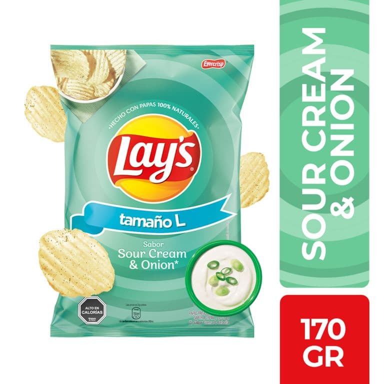 Papas Fritas Sabor Sour Cream y Onion Lays 170 g