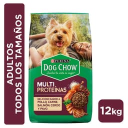 Alimento para Perros Adultos Dog Chow Carne, Pollo, Salmon, Cerdo y Pavo 12 Kg