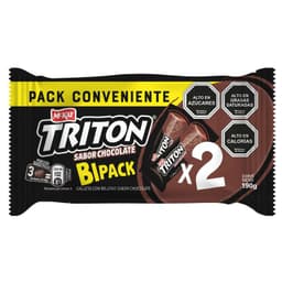 Pack Galletas Triton Sabor Chocolate 2 x 95 g