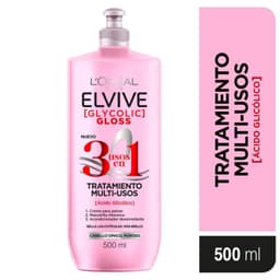 Tratamiento Capilar Glycolic Gloss Multiusos 3 en 1 Elvive 500 ml