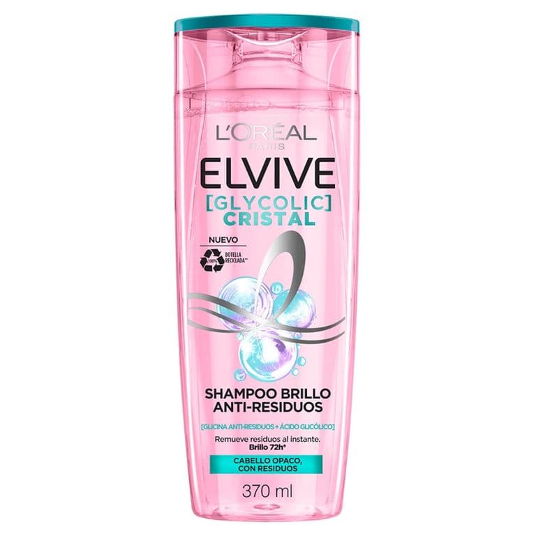 Shampoo Brillo Cristalino Glycolic Cristal Elvive 370 ml