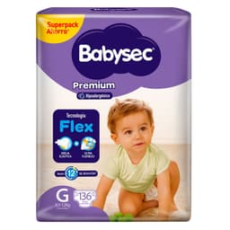 Panales Desechables Premium Talla G Babysec 136 un