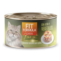 Alimento Humedo para Gatos Gourmet Atun y Vegetales Lata Fit Formula 80 g