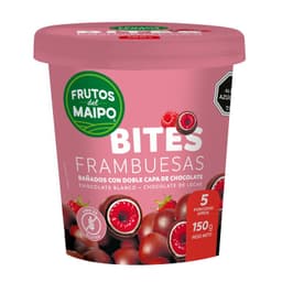 Bombones Helados Bites Frambuesa con Chocolate de Leche y Blanco Pote 150 g