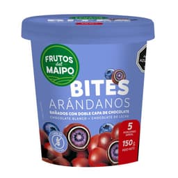 Bombones Helados Bites Arandanos con Chocolate de Leche y Blanco Pote 150 g