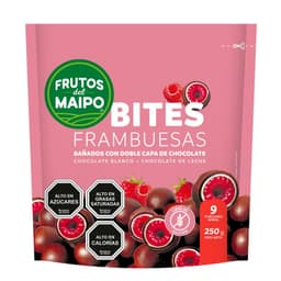 Bombones Helados Bites Frambuesa con Chocolate de Leche y Blanco Doypack 250 g