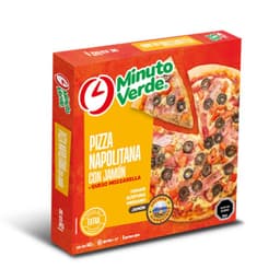 Pizza Napolitana con Jamon Congelada Minuto Verde 642 g