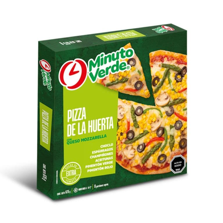 Pizza de la Huerta Congelada Minuto Verde 675 g