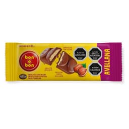 Chocolate con Galleta en Barra Avellana Bon o Bon 90 g