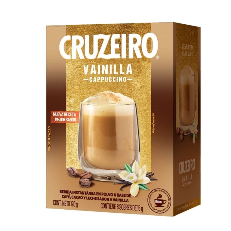 Cafe Instantaneo Sabor Cappuccino Vainilla Cruzeiro 8 Un 120 g