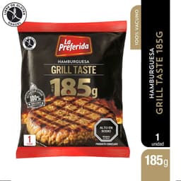 Hamburguesa de Vacuno Grill Taste La Preferida 185 g