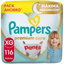 Panales Desechables Pants Premium Care XG Pampers 116 un