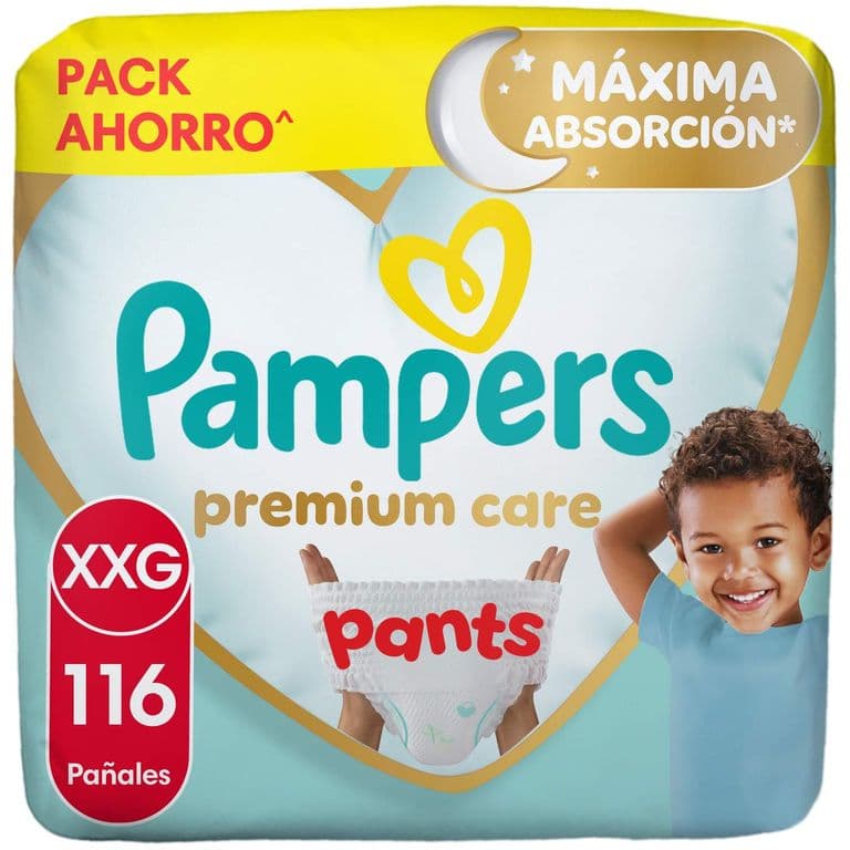 Panales Desechables Pants Premium Care XXG Pampers 116 un