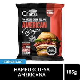 Hamburguesa de Vacuno Americana Congelada La Crianza 185 g