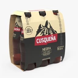 Pack Cerveza Negra Dark Lager Cusquena Botella 8 6 x 330 ml