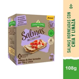 Galletas de Maiz Salmas con Chia y Linaza 108 g
