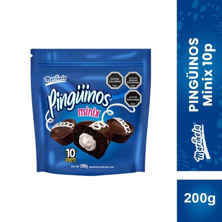 Pinguinos Minix Marinela 10 Un 200 g 10 x 20 GR