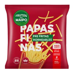 Papas Prefritas Finas Congeladas Frutos del Maipo 700 g