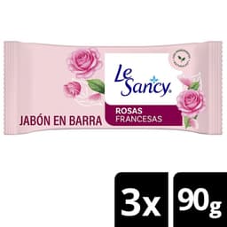 Pack Jabon en Barra Rosas Francesas Le Sancy 3x90 gr