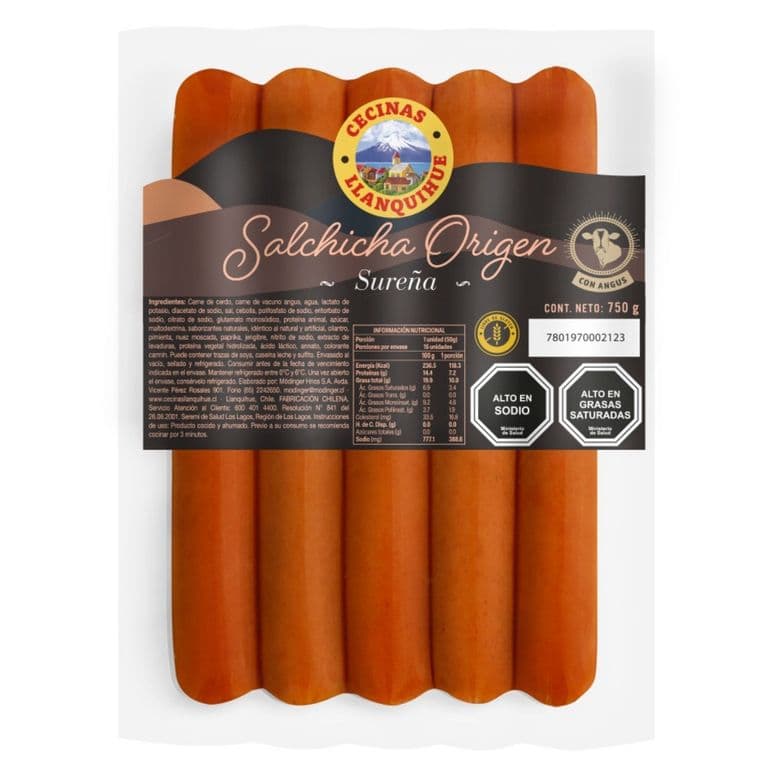 Salchicha Origen Surena Llanquihue 750 gr