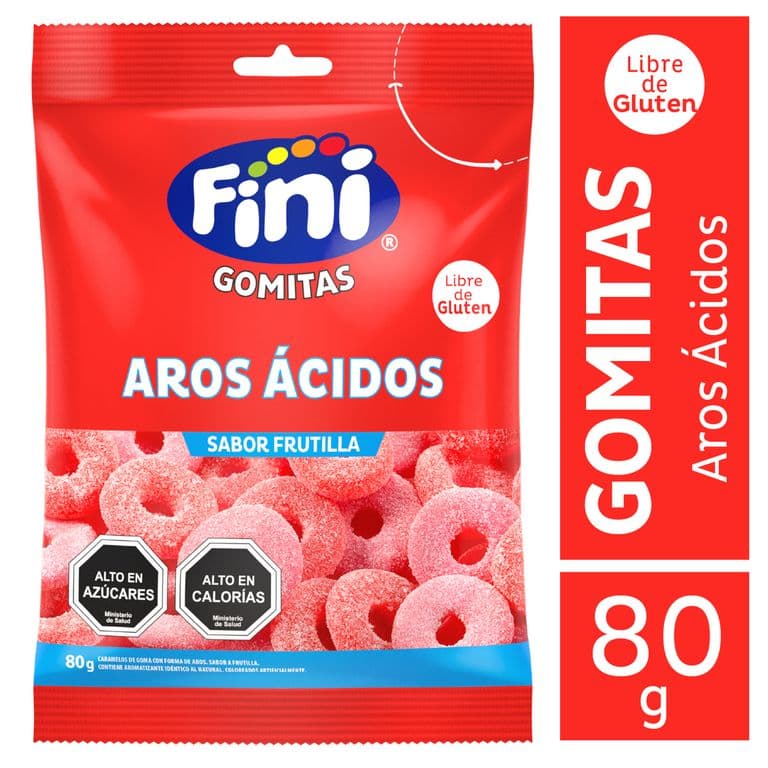Gomitas Aros Acidos Fini 80 g
