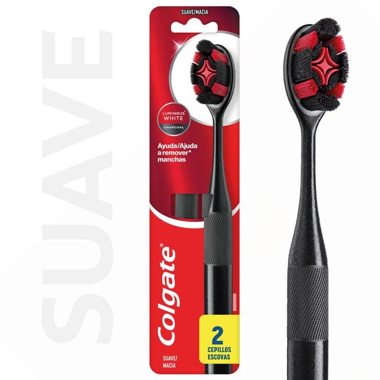Cepillo Dental Suave Luminous White Colgate 2 un