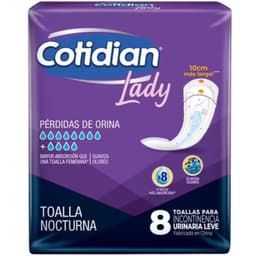 Toallas Femeninas Nocturna Cotidian Lady 8 un