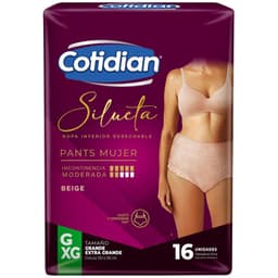 Ropa Interior Desechable Pants Mujer Silueta G/XG Cotidian 16 un
