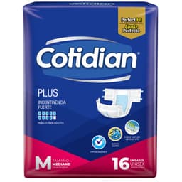 Panales para Adulto Plus Talla M Cotidian 16 un