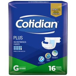 Panales para Adulto Plus Talla G Cotidian 16 un