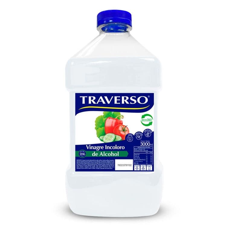 Vinagre Incoloro Traverso 3 L 3 LT