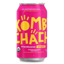Bebida Kombuchacha Sabor Frambuesa Sin Azucar Lata 355 ml