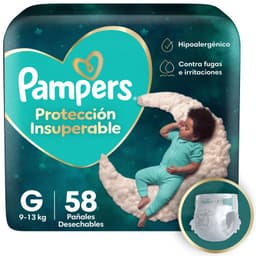 Panales Desechables Proteccion Insuperable G Pampers 58 un
