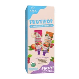 Pack Pure de Frutas Organicos Frutipop Ama 4 x 70 g