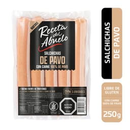 Salchicha de Pavo 250 gr Receta del Abuelo 5 un