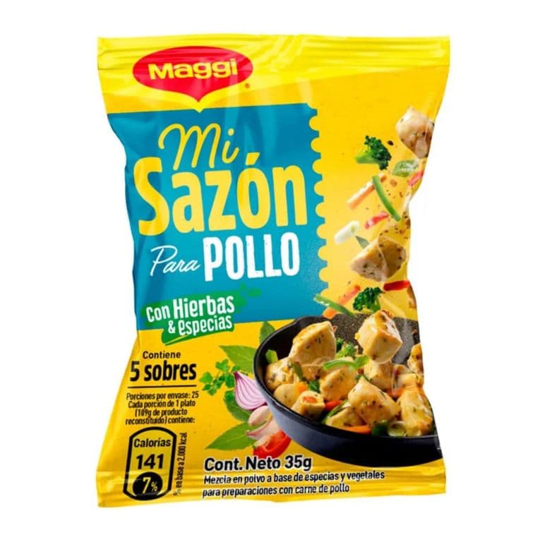 Caldo en Polvo para Pollo con Hierbas y Especias Maggi 5 Un