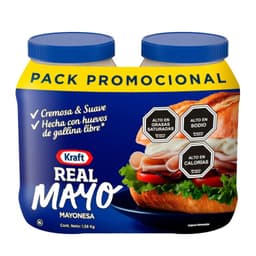 Pack Mayonesa Real Kraft Frasco 2 x 789 g