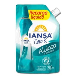 Endulzante Liquido Alulosa + Sucralosa Recarga Iansa Cero K 200 ml