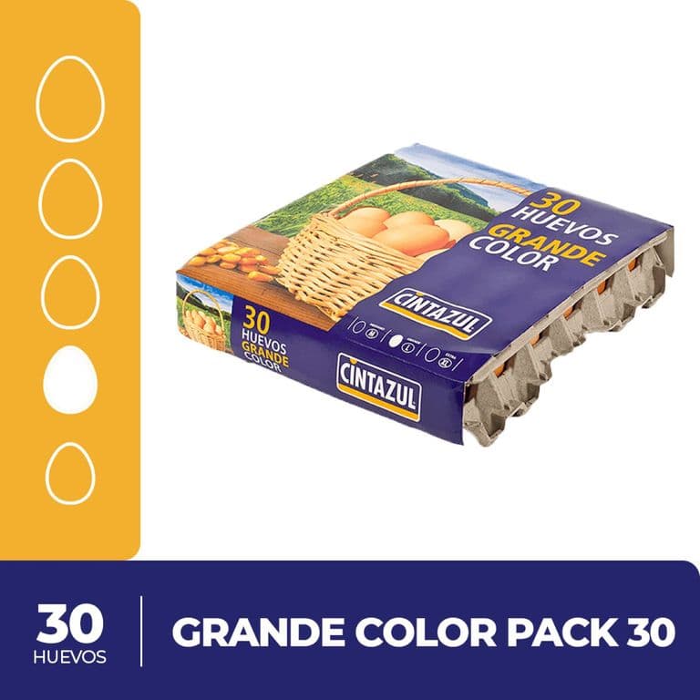 Huevo de Color Grande Cintazul 30 un