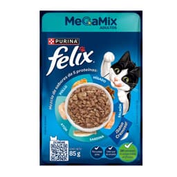 Pouch de Alimento Humedo para Gatos Adulto Megamix Felix 85 g