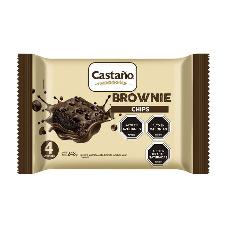 Bizcochos Brownie Chips Castano 4 un