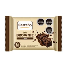 Bizcochos Mini Brownie Chips Castano 6 un
