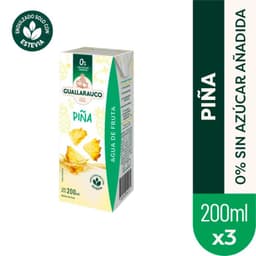 Tripack Agua de Fruta Pina Guallarauco 3 x 200 ml