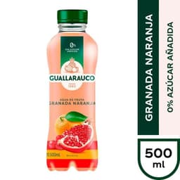 Agua de Frutas Sabor Granada y Naranja Sin Azucar Guallarauco 500 ml