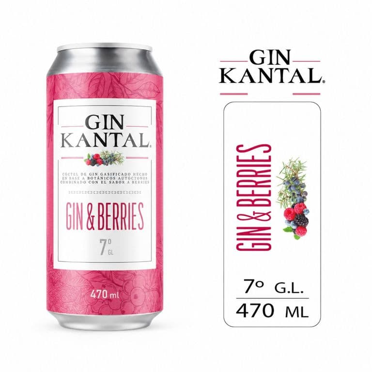 Coctel Gin Berries Kantal Lata 7 470 ml