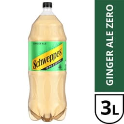 Bebida Ginger Ale Zero Schweppes Desechable 3 L 3 LT