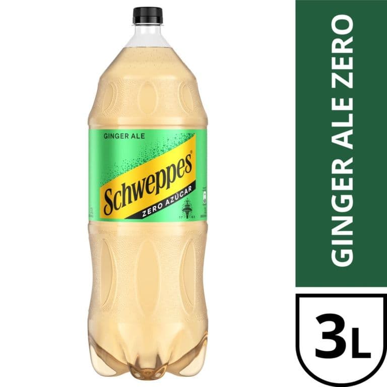 Bebida Ginger Ale Zero Schweppes Desechable 3 L 3 LT