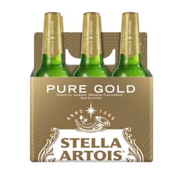 Pack Cerveza Stella Artois Pure Gold Sin Gluten Botella 4.3 6 x 330 ml